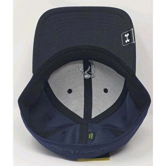 Under Armour Greens At Beaumont Fitted Stretch Black Golf Hat Cap L XL NWT PGA‎ - Picture 10 of 13
